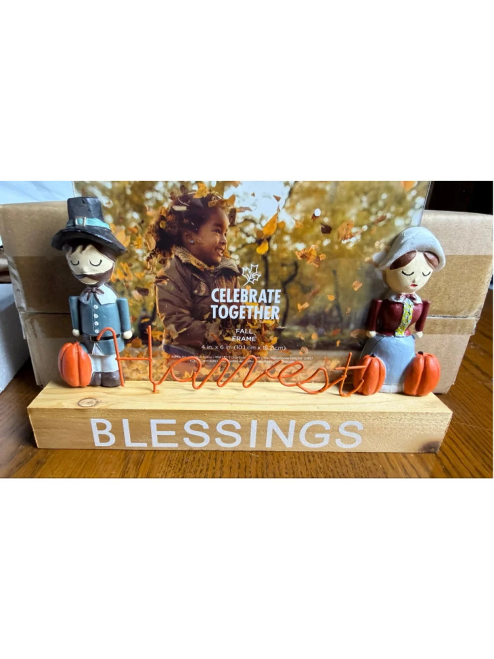 Celebrate Together Fall Harvest Blessing 4x6 Picture Frame Pilgrim Pumpkin Kohls